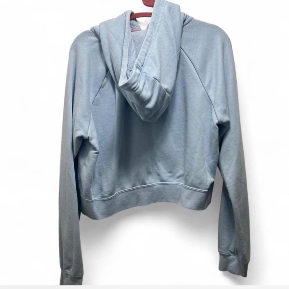 Nike Women's Light Blue Cropped Hoodie - Picture 3 of 6
